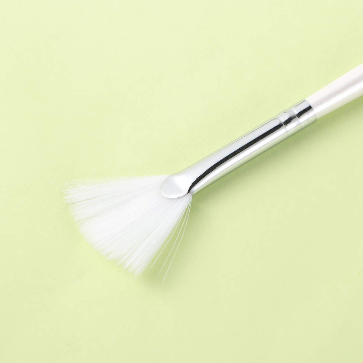 3pcs Soft Fan-Shaped Facial Mask Applicator with Long Handle - DIY Cosmetic Brush for Peel-Off & Sheet Masks - Perfect for At-Home Spa & Skincare Routine