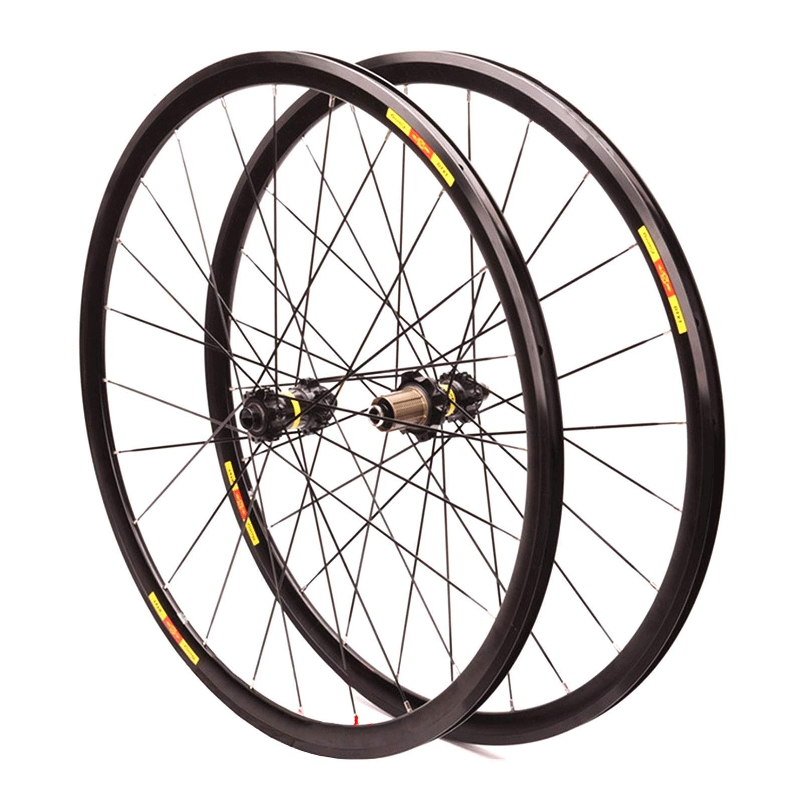 TYXTYX 700C Road Bike Wheelset - 30mm Deep Rim, Through Axle, Center Lock Disc Brake, Ultra-Light 24H for 7-11 Speed Bikes | Perfect for Road Cycling, Commuting & Racing