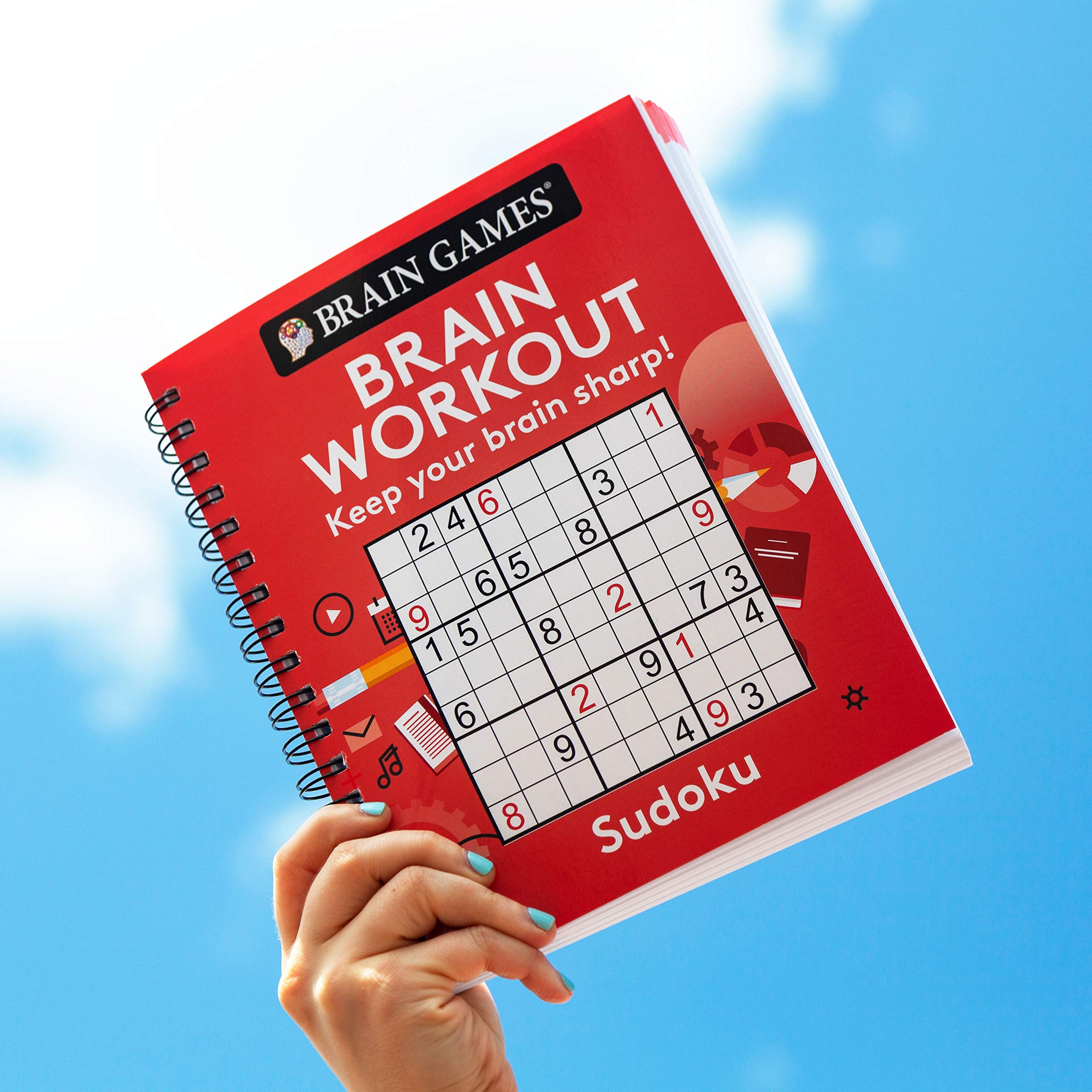 Brain Games - Sudoku Puzzle Book for Adults: Improve Memory & Focus | Perfect for Travel, Office Breaks & Relaxation