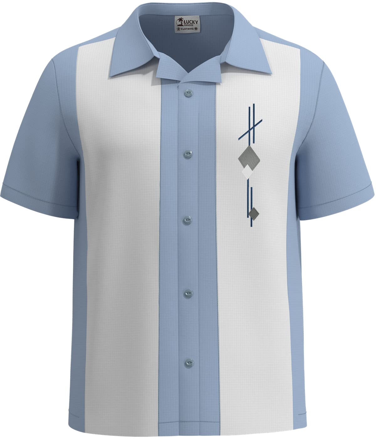 Vintage Cuban Style Bowling Shirt for Men - Retro Camp Shirt & Guayabera Dress Shirt - Tom Collins Collection | Perfect for Summer Outfits, Casual Wear & Tropical Vacations