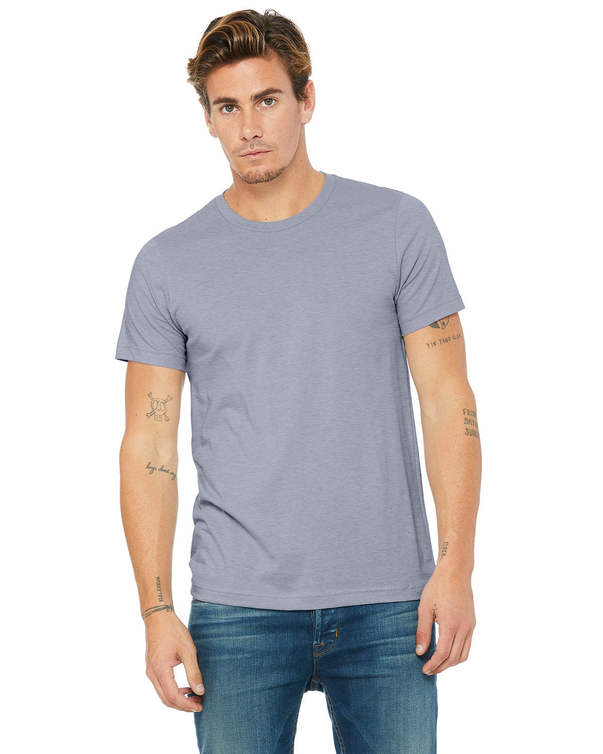 Bella + Canvas 3001CVC Unisex Heather CVC Crew Neck T-Shirt - Soft Cotton Blend Tee for Men & Women - Perfect for Casual Wear, Screen Printing & Everyday Outfits