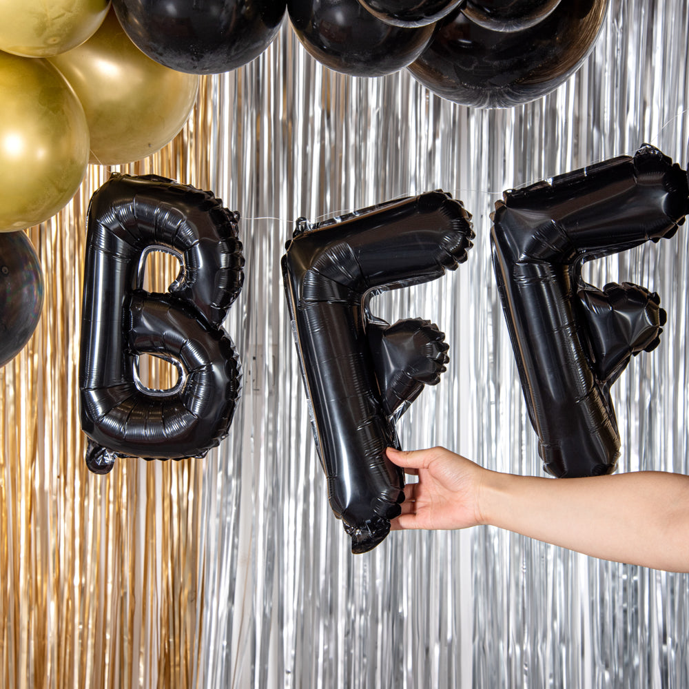 Balloonify Black Mylar Letter F Balloon - 16 Inch, 1 Count Box - Perfect for Birthday Parties, Baby Showers & Graduation Decorations