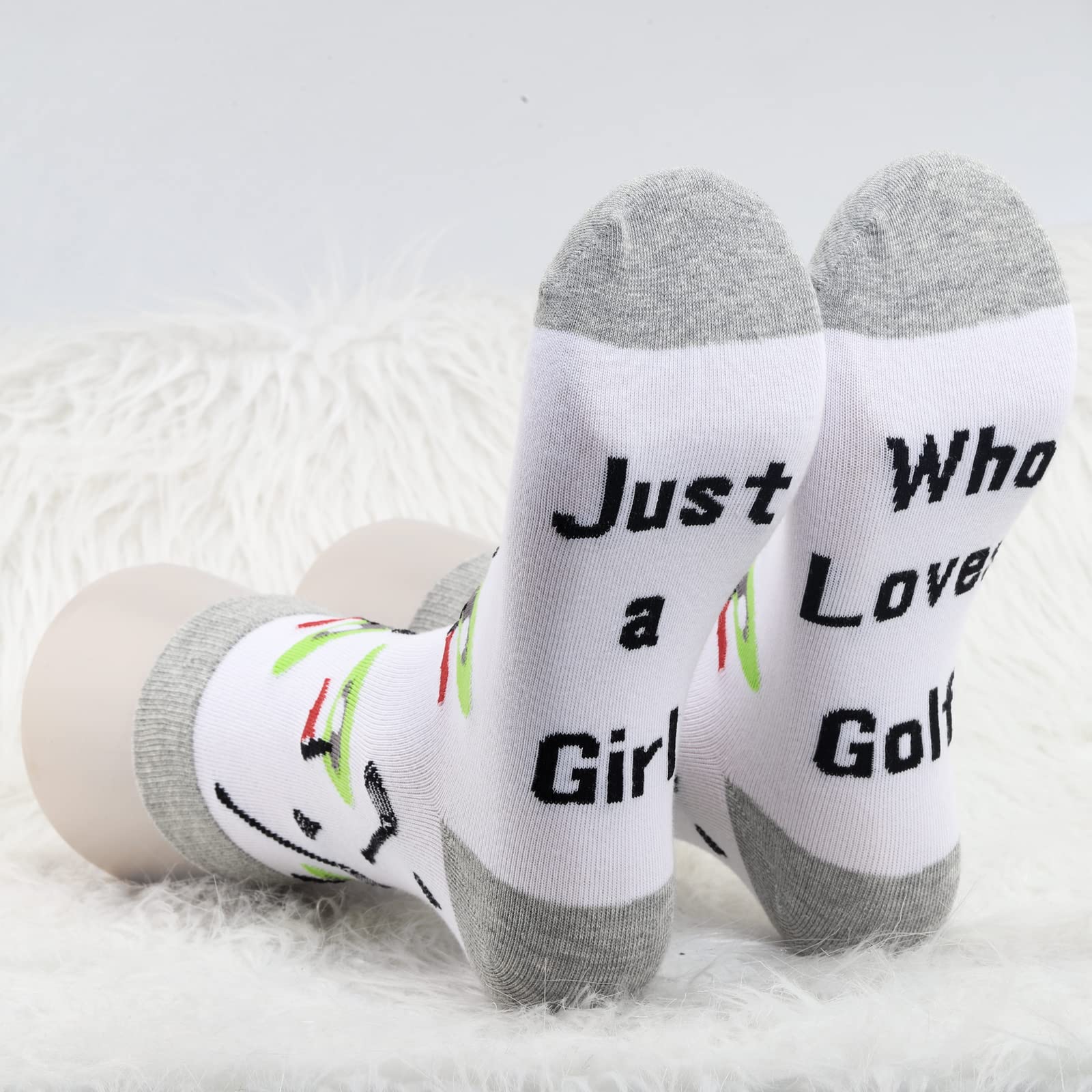 Funny Golf Socks for Women - 2 Pairs Novelty Socks for Female Golf Lovers | Perfect Golf Gifts for Her, Golf Tournament Prizes & Casual Wear
