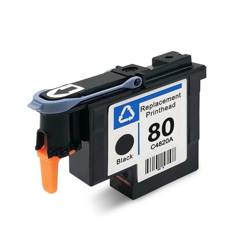 Compatible HP 80 Printhead C4820A C4821A C4822A C4823A Replacement for HP Designjet 1050 1055 1055cm 1050c Plus Printers - 1BK 1C 1Y 1M Color Set - Perfect for Office & Graphic Design Printing