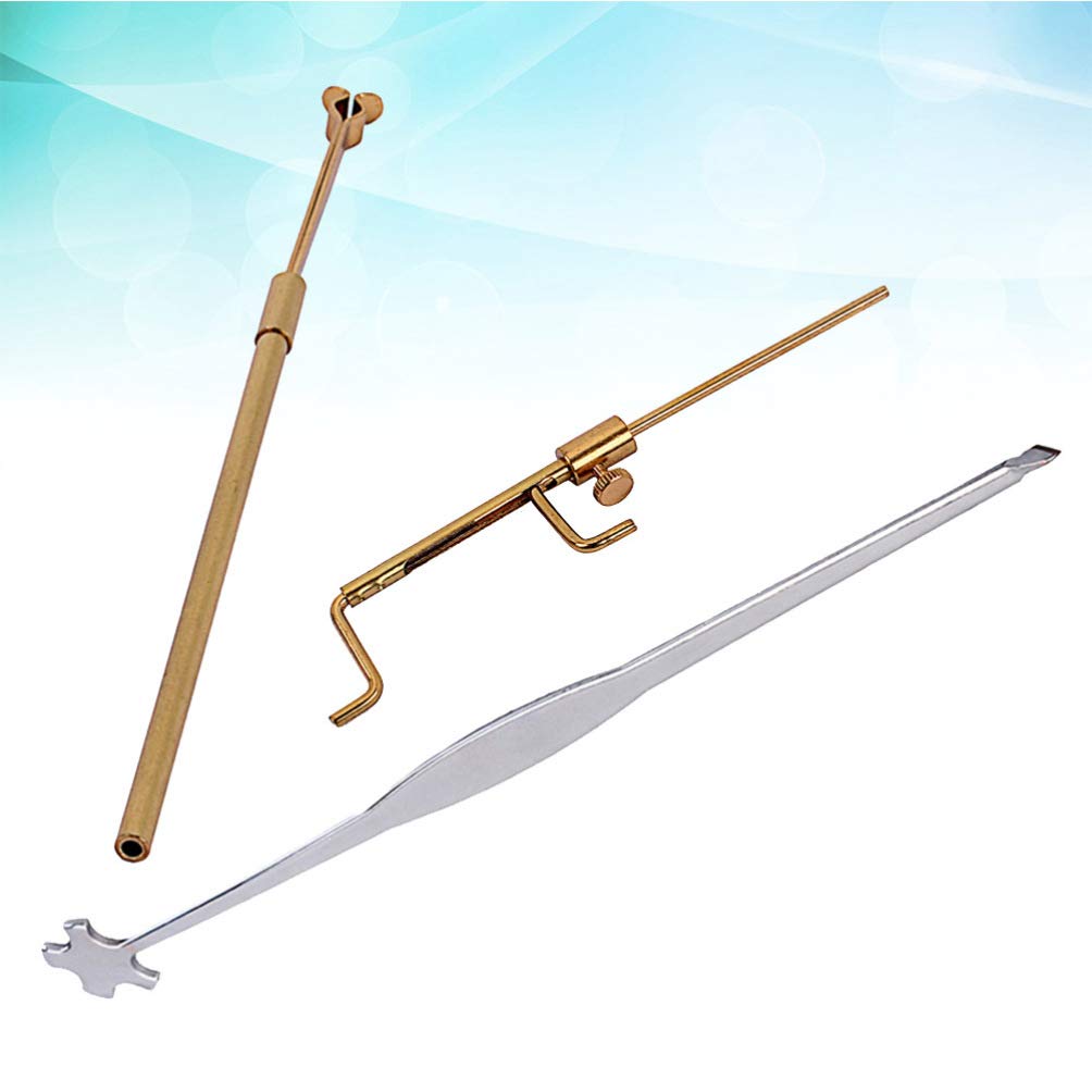 Premium Violin Repair Tool Kit - Portable Metal Sound Brass Luthier Tools for Violin & Viola - Professional Measuring Calipers, Hotfix Instruments & Accessories - Perfect for Instrument Maintenance, Setup & DIY Repairs at Home or Studio