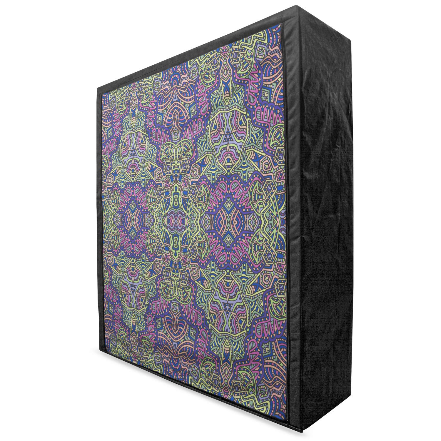 Ambesonne Psychedelic Portable Fabric Wardrobe with Shelves - 59