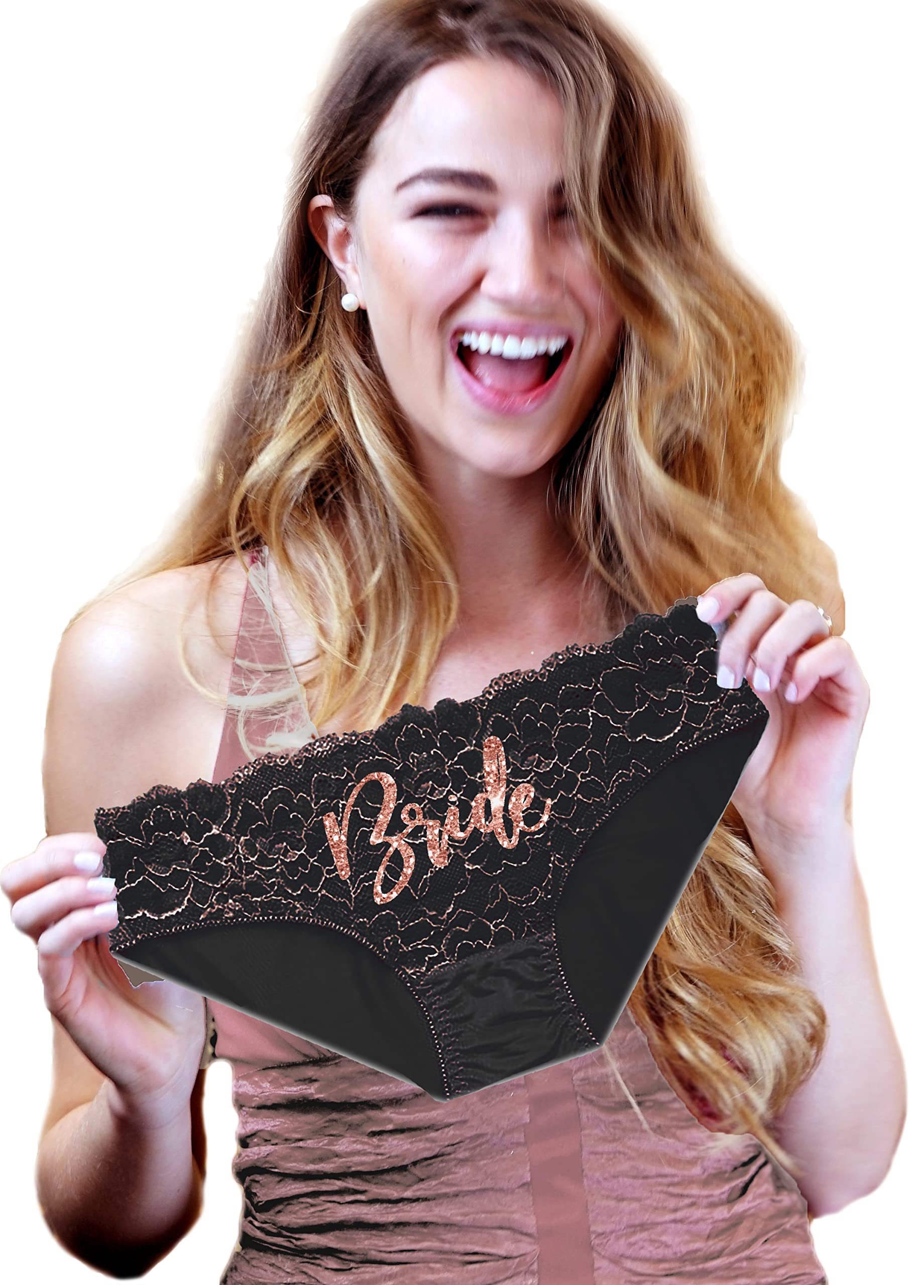 Sparkling Rhinestone Bridal Sash & Naughty Lingerie Set - Funny Bachelorette Party Gifts, Sexy Wedding Night Outfits for Bride - Perfect for Bachelorette Parties, Honeymoon & Romantic Getaways
