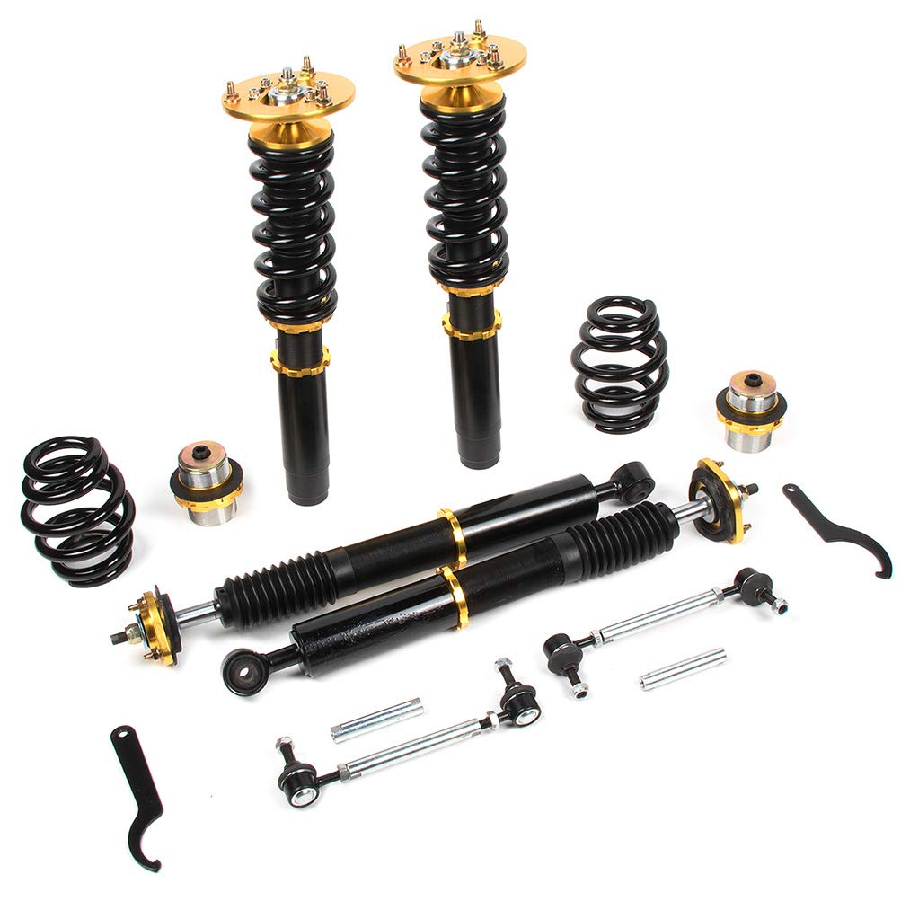 Adjustable Height Coilover Suspension Kit - ECCPP Performance Coilovers with Struts & Shocks for BMW 320i (2001-2005), 323Ci (2000), 323i (1998-2000), 325Ci (2001-2005) - Perfect for Street Racing, Track Days & Performance Tuning