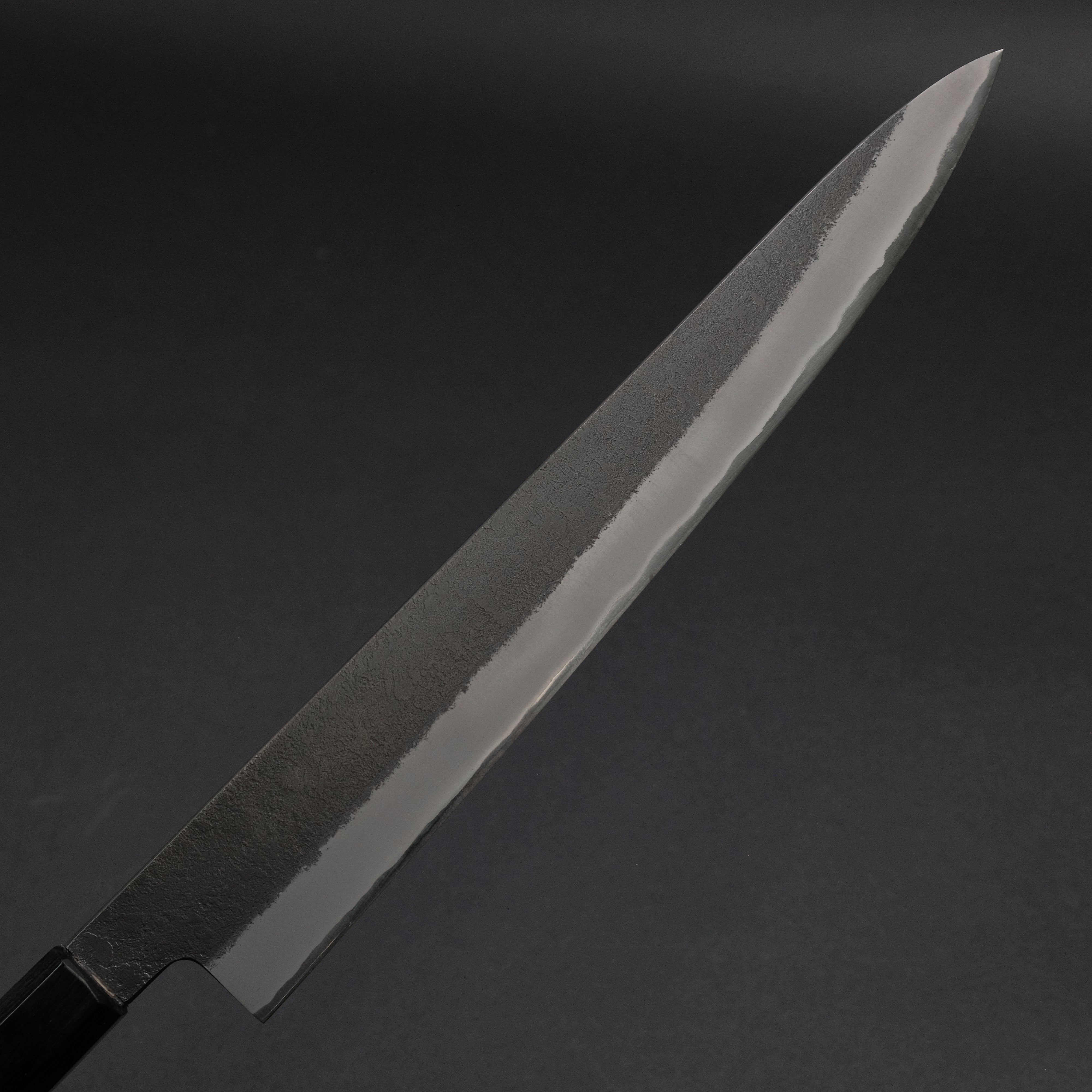 Premium Mutsumi Blue Super Kurouchi Nashiji Sujihiki Knife 270mm - Japanese High Carbon Steel Slicing Knife with Ebony Wood Handle - Perfect for Sushi, Sashimi & Meat Carving
