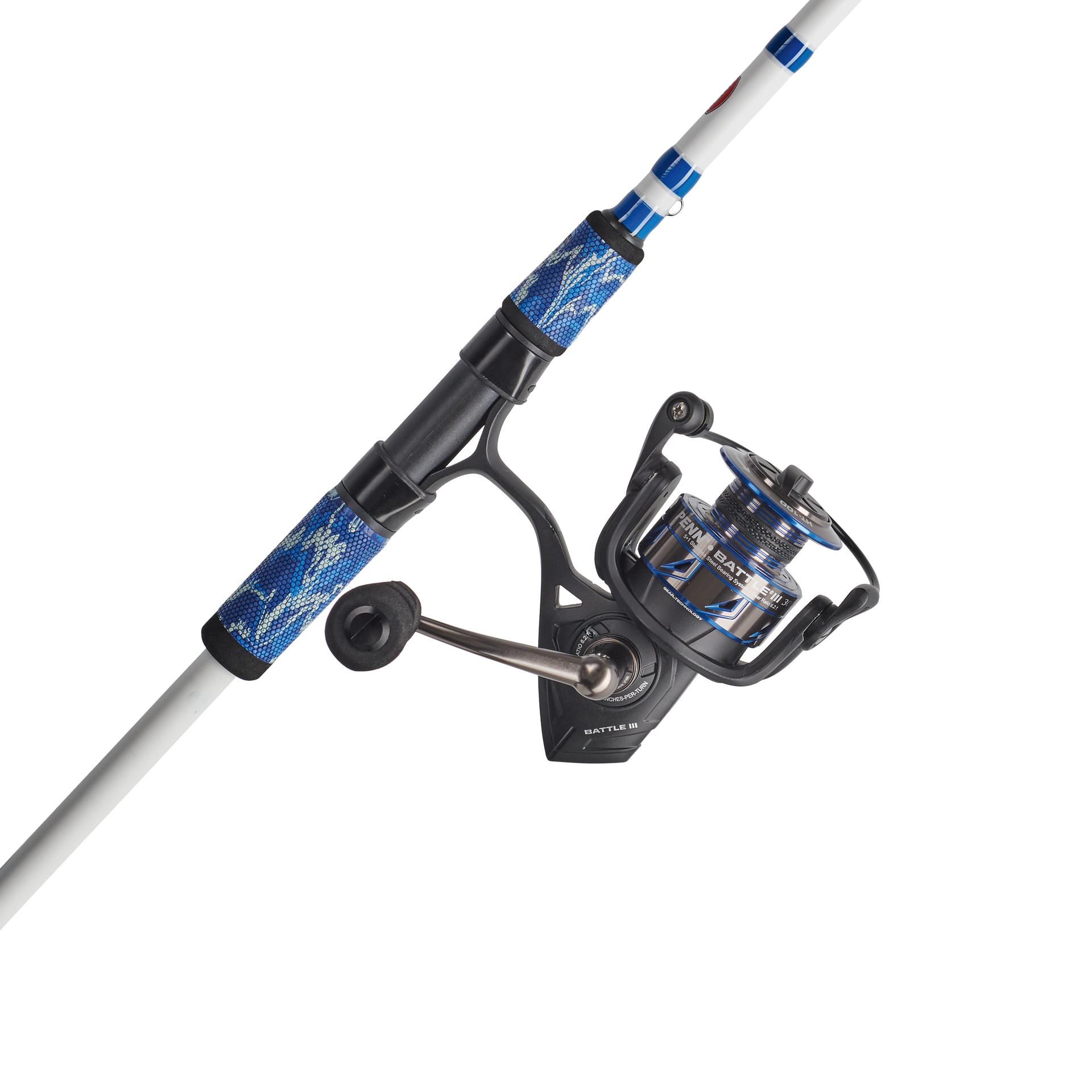 Battle® III LE Spinning Rod and Reel Combo - Premium Fishing Gear for Freshwater and Saltwater Anglers - Perfect for Bass, Trout, and Inshore Fishing Adventures