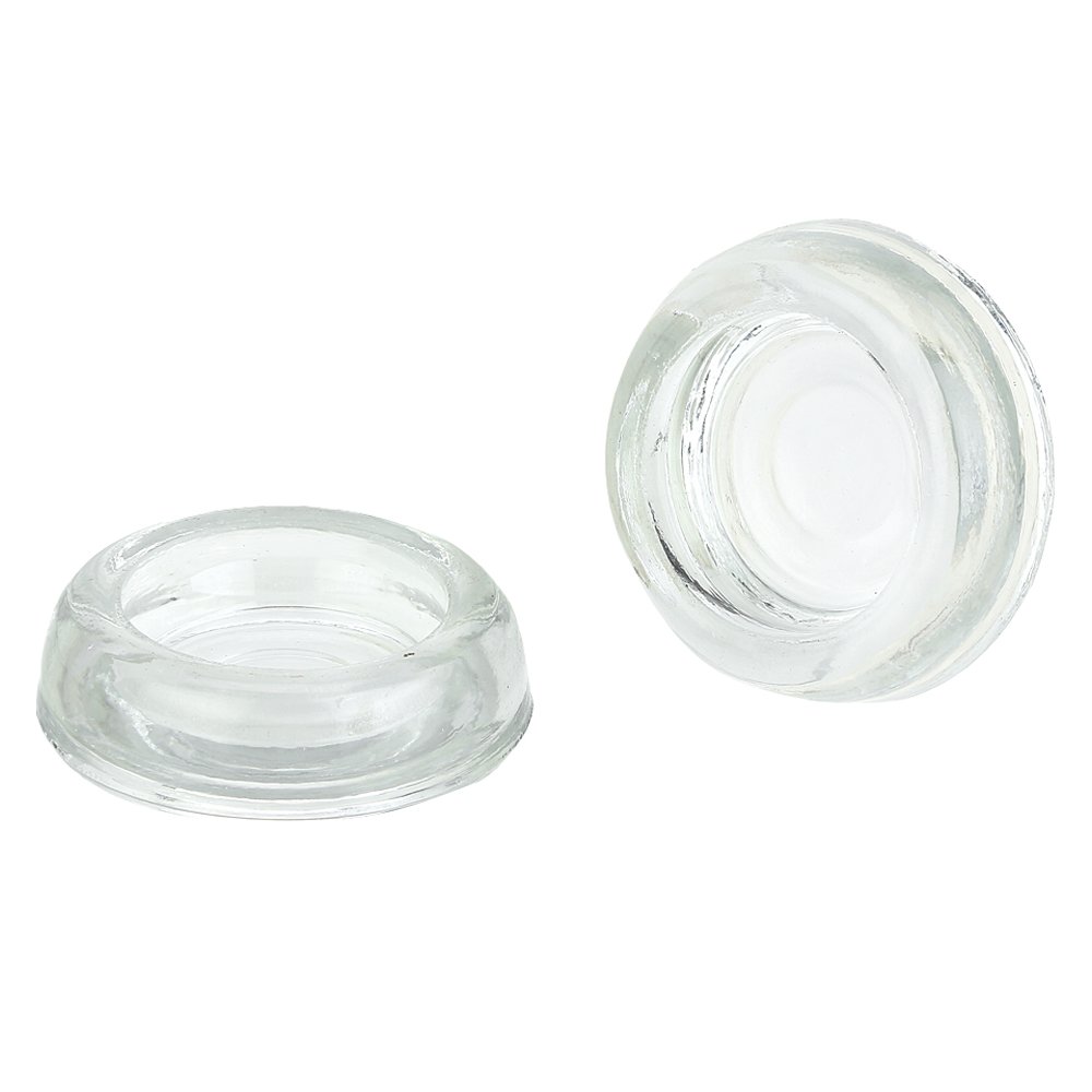 Glass Chair Leg Floor Protectors for Hardwood & Carpet - 12 Pack 3 Inch Clear Furniture Coasters & Sliders by A29 | Perfect for Dining Chairs, Sofas & Tables to Prevent Scratches on Floors