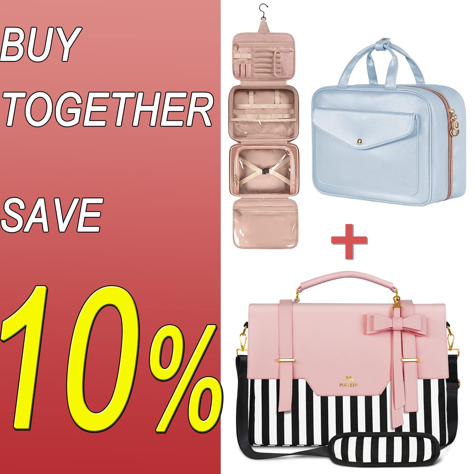 Waterproof Travel Makeup Bag for Women - Hanging Toiletry Organizer | Perfect for Vacation & Gym