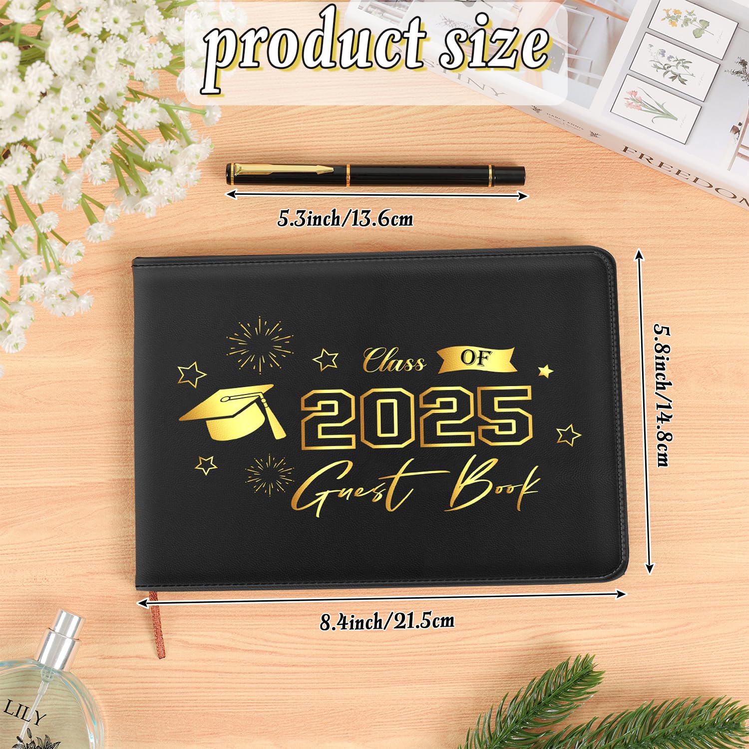 Class of 2025 Graduation Guest Book with Pen - Signature Memory Book for High School & College Graduation Parties - Perfect for Commencement Ceremonies & Graduation Celebrations