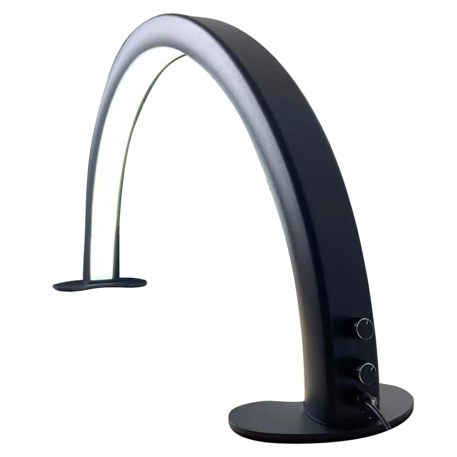 Half Moon LED Nail Desk Lamp - 29 Inch Adjustable Nail Tech Light with Stepless Dimming & 3 Color Temperatures - Arch Manicure Lighting for Salon, Home Nail Art Studio & Professional Nail Technicians