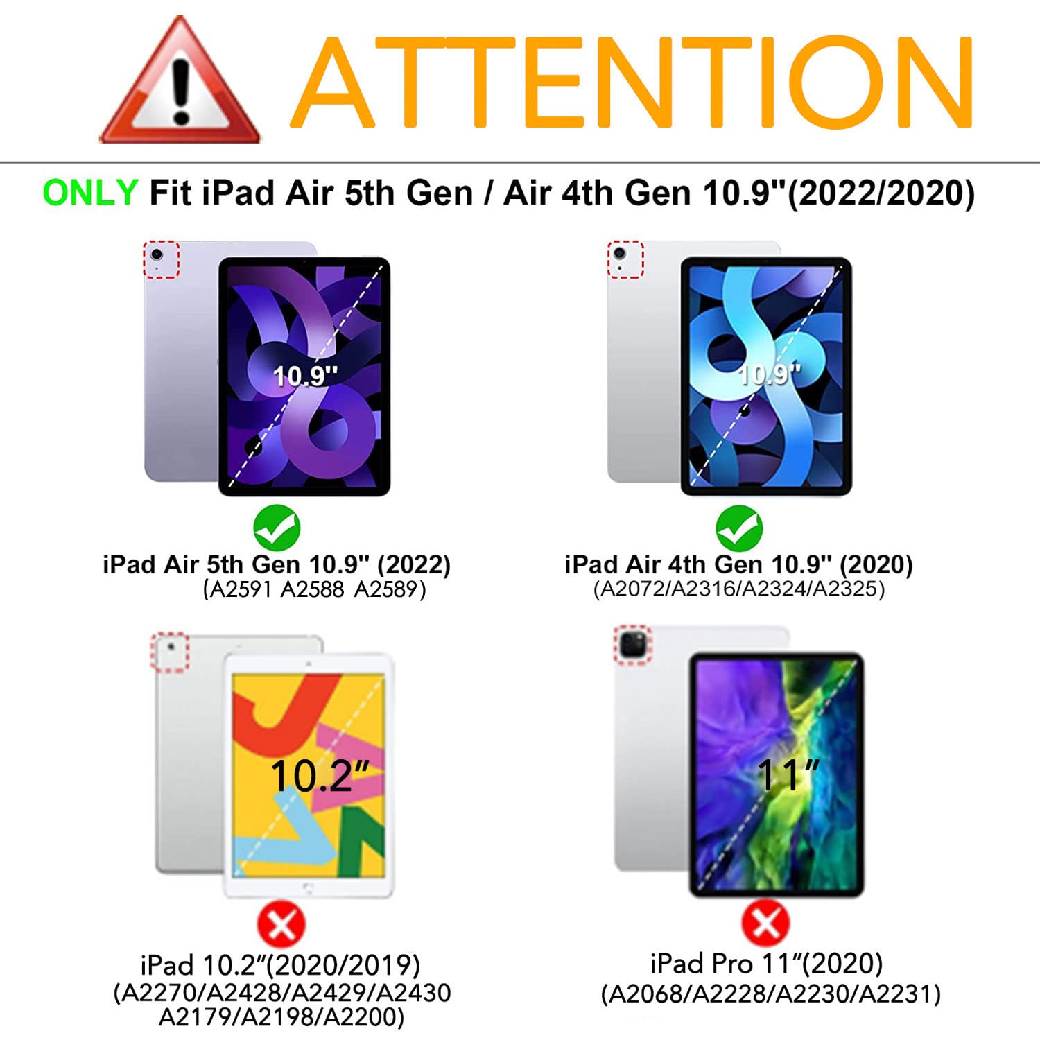 Hepix iPad Air 5th/4th Generation Case (2022/2020) with Pencil Holder - Slim Trifold Protective Cover for 10.9 inch iPad Air - Shockproof Stand with Auto Sleep/Wake - Green Teal Marble Design - Perfect for Work, School & Travel