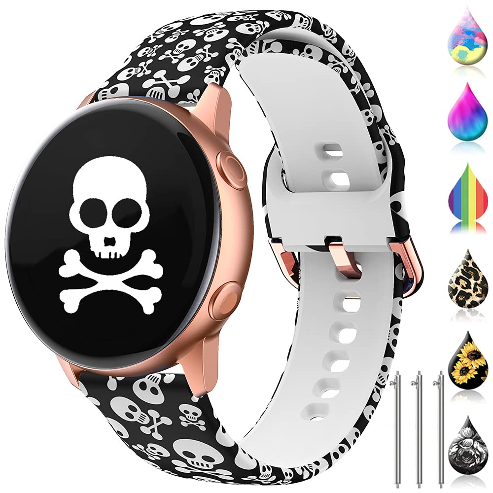 TOOLAIK 20mm Sports Watch Band Compatible with Samsung Galaxy Watch 6 Classic 47mm/43mm, Watch 5/5 Pro, Watch 4, Galaxy Watch 3 41mm & Active 2 40mm/44mm - Durable Silicone Wristband for Men & Women - Perfect for Running, Gym Workouts & Daily Wear