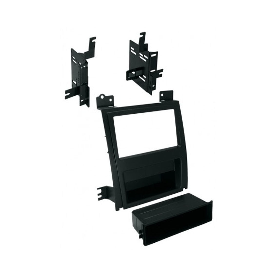 GMK265 Single DIN or Double DIN Car Stereo Dash Kit for 2007-2014 Cadillac Escalade - ISO Mount with Storage Pocket | Perfect for Aftermarket Radio Installation & Car Audio Upgrades