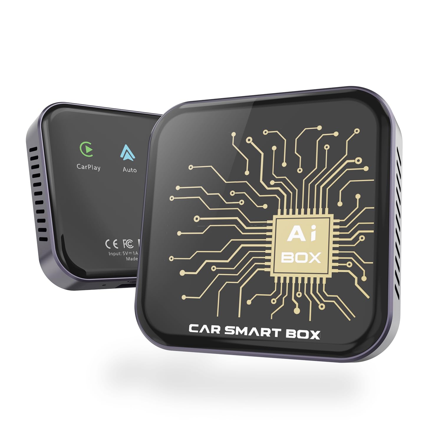 2024 Wireless CarPlay & Android Auto AI Box - FFQQI Magic Box with Netflix & YouTube Support, 2+32GB, Plug & Play for OEM Wired Cars (Deep Gray) | Enjoy Streaming & Navigation in Your Vehicle