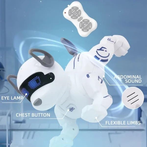 Pihura Remote Control Robot Dog - Smart Touch RC Electric Pet Toy for Kids, Stunt Walking & Dancing with Intelligent Control | Perfect for Playtime, Gifts & STEM Learning