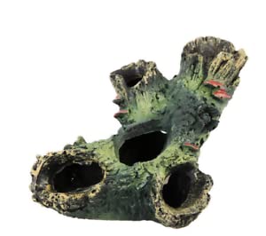 Natural Aquarium Decor - Fish Tank Rock Cave & Tree Ornament for Hiding & Underwater Landscape | Perfect for Betta Fish, Shrimp & Tropical Aquariums