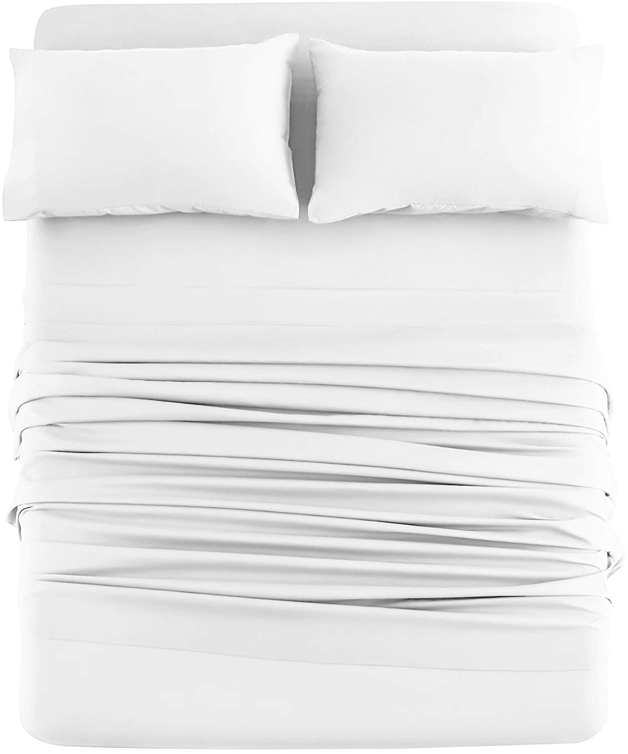 Luxury 100% Cotton Twin Jersey Sheet Set - Ultra Soft T-Shirt Material All Season Bedding - Deep Pocket Fitted Sheet for Comfortable Sleep (3Pc, Twin, White) - Perfect for Guest Rooms, Dorms & Cozy Bedrooms