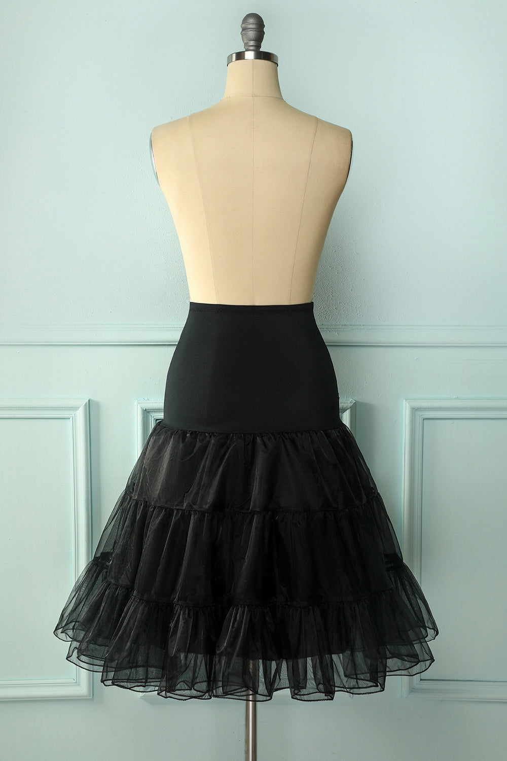 Black Tutu Petticoat for Women - Fluffy Layered Tulle Skirt for Ballet, Dance, Cosplay & Party - Elegant Petticoat Underskirt for Dresses & Costumes