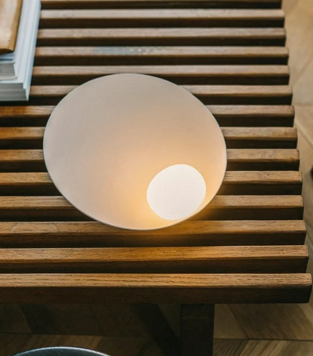 Modern LED Moon & Disc Wall Light - Dimmable Indoor/Outdoor Lighting for Bedroom, Living Room, Garden & Patio Decor
