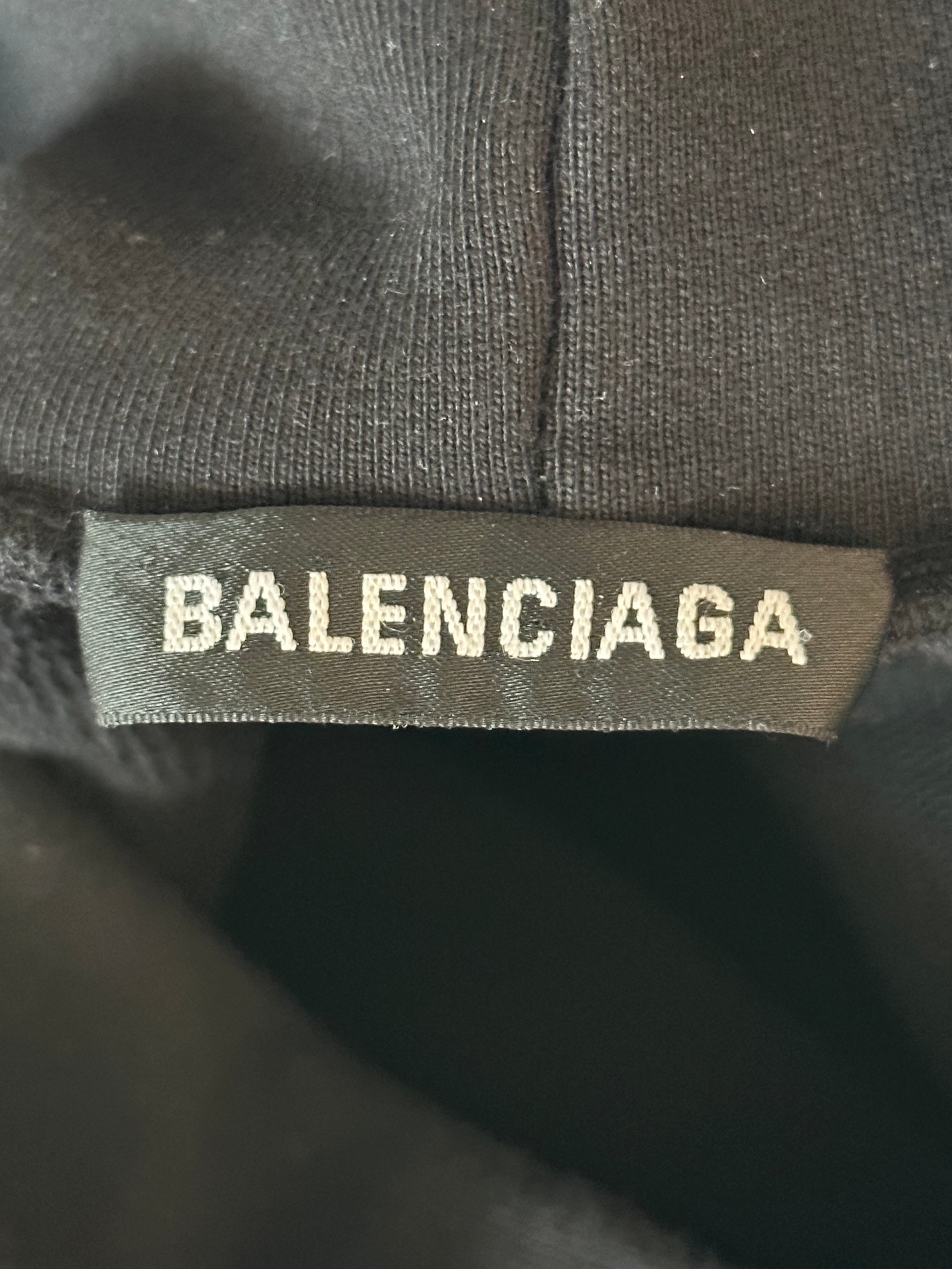 Balenciaga Black White Red Logo Hoodie for Men & Women - Gymwear, Streetwear, Casual Fashion for Workouts and Everyday Wear