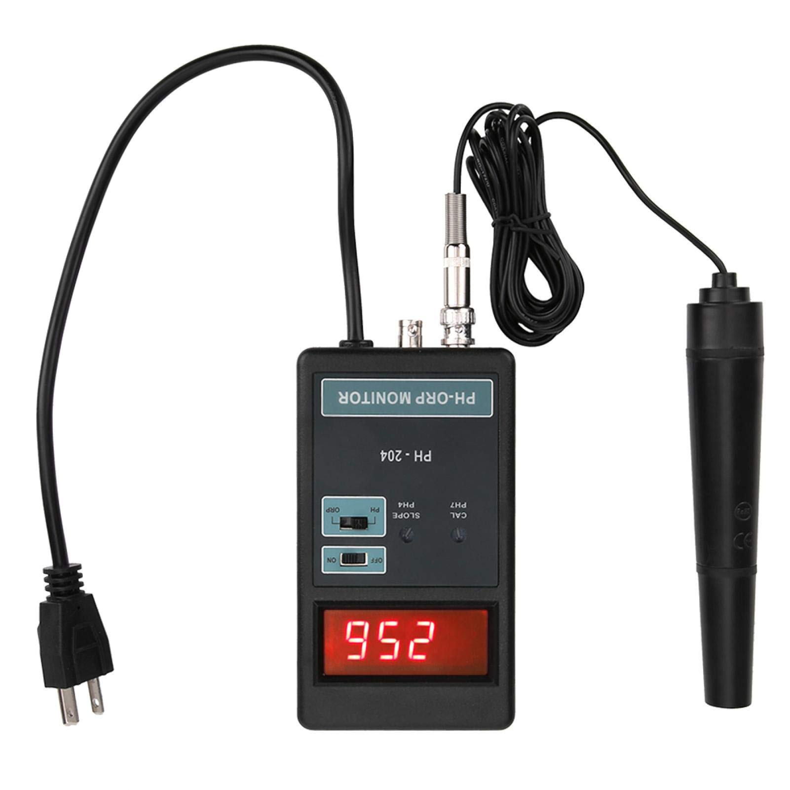 Simlug Digital pH/ORP/Temperature Controller Monitor 0-14pH Range ±1999mV ORP with Temperature Sensor for Aquarium, Hydroponics, Pool & Laboratory Use (110V US Standard)