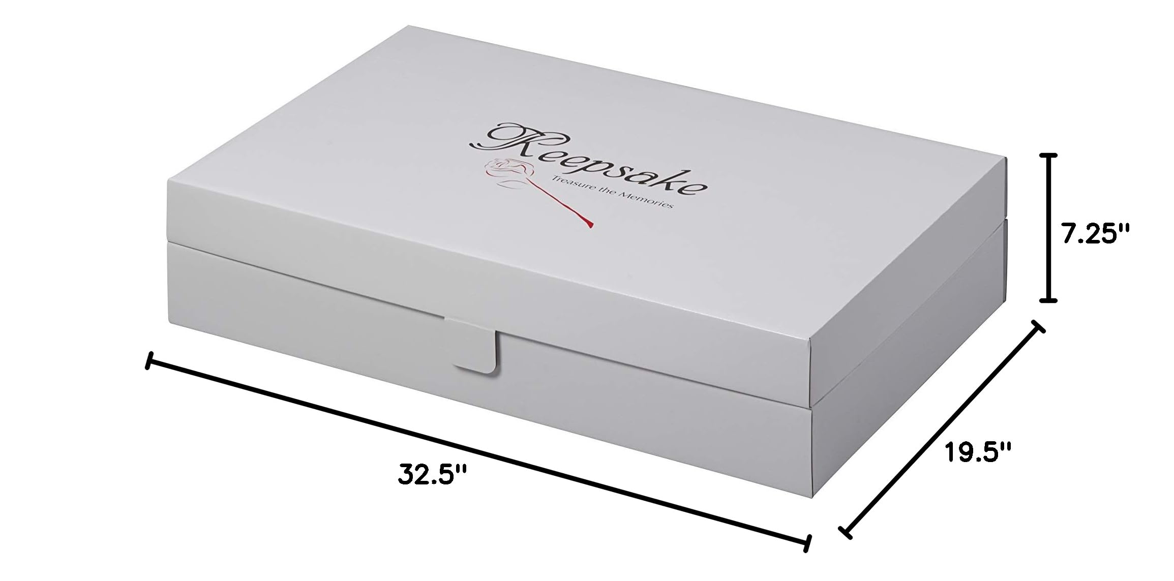Foster-Stephens Elegant Wedding Dress Storage Box - Large White Garment Organizer for Gowns, Dresses, Quilts & Heirlooms with Lavender Sachet | Perfect for Bridal Gown Preservation, Closet Organization & Family Keepsake Protection