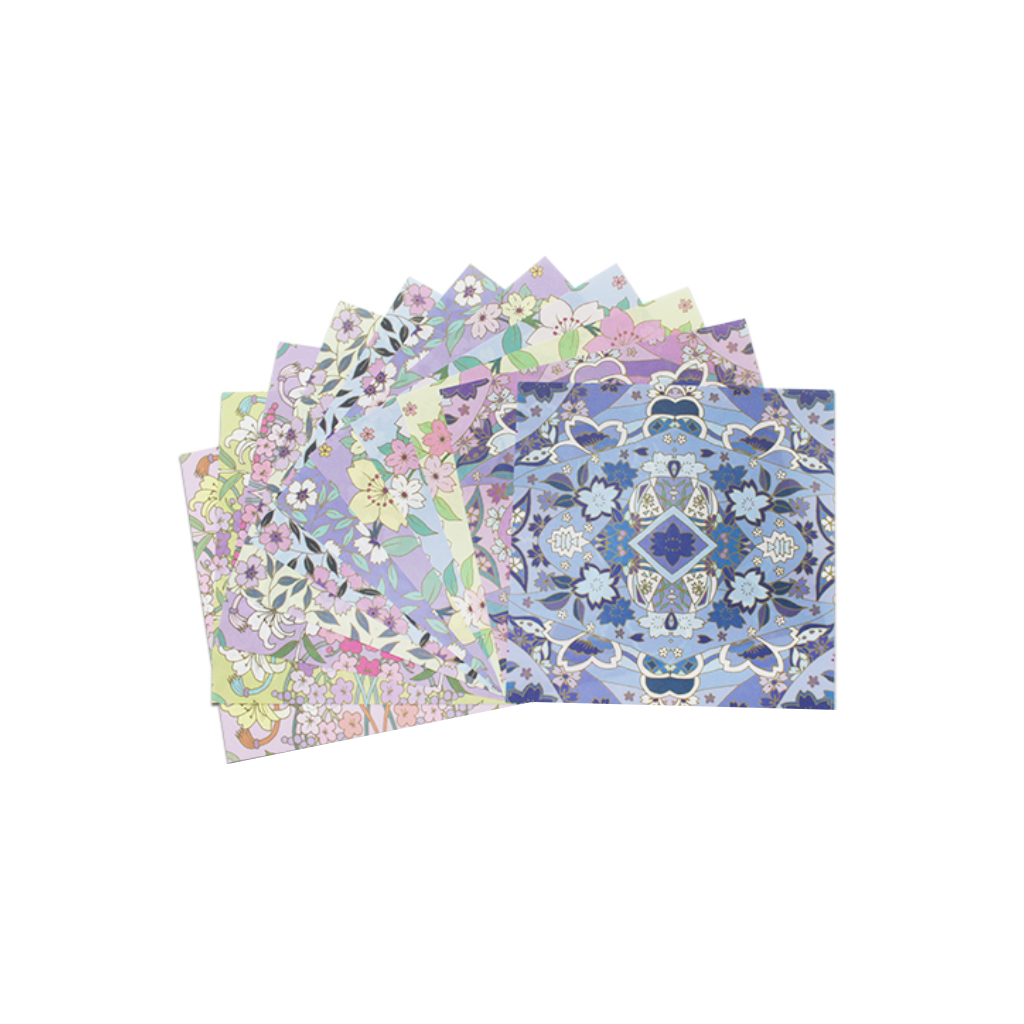 Origami Paper Kaleidoscope Series - Yuzen Floral Design, 24 Sheets 5 7/8 Inch (4526) for DIY Crafts, Gift Wrapping & Japanese Art Projects