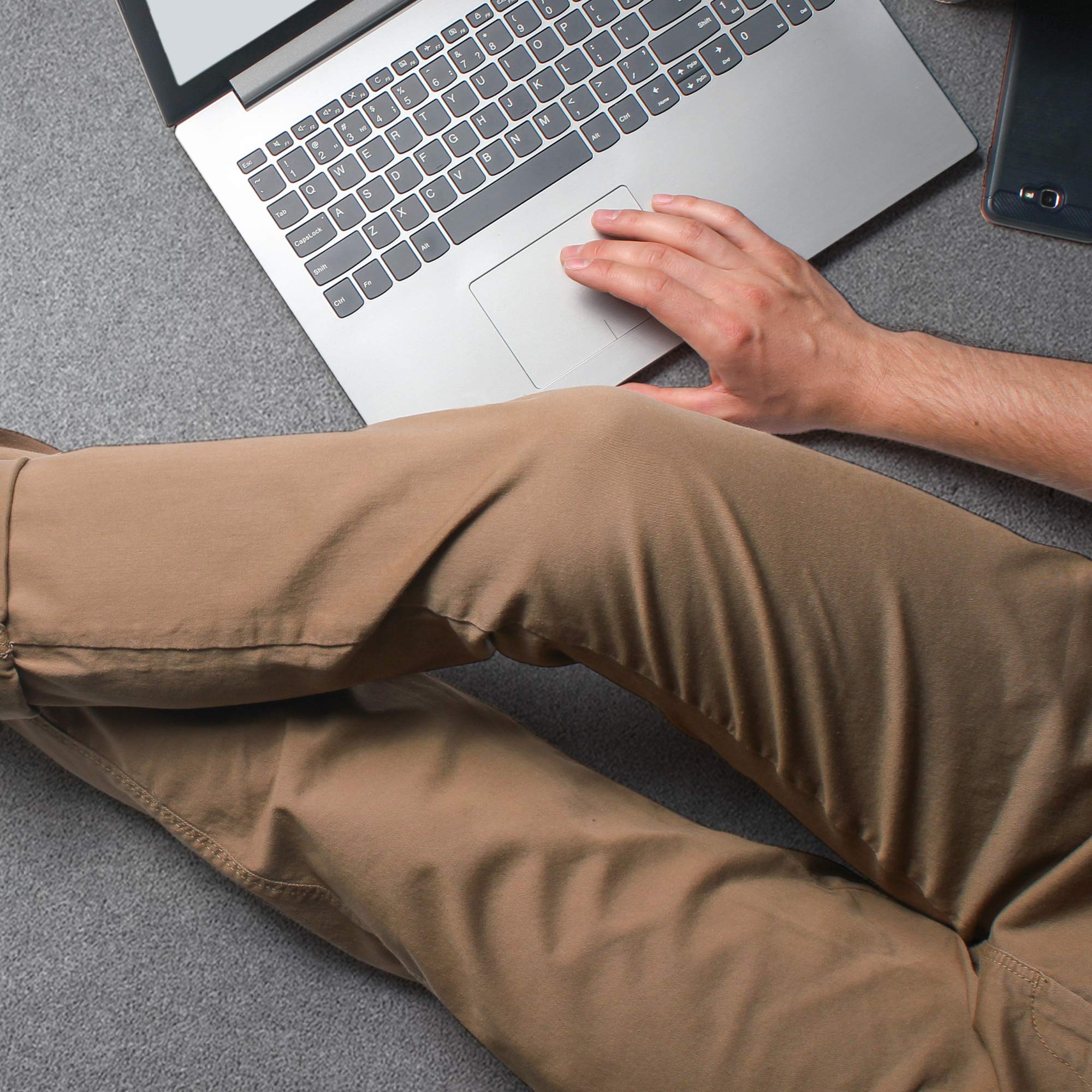 3/8 Inch Thick Interlocking Foam Carpet Tiles - Durable Anti-Fatigue Floor Mats for Home, Office & Classroom - Soft Floor Protection & Comfort for Standing Desks, Play Areas & Workspaces