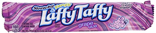 Laffy Taffy Grape Flavored Chewy Candy - 24 Individually Wrapped Pieces - Perfect for Halloween Treats, Party Favors & Office Snacks
