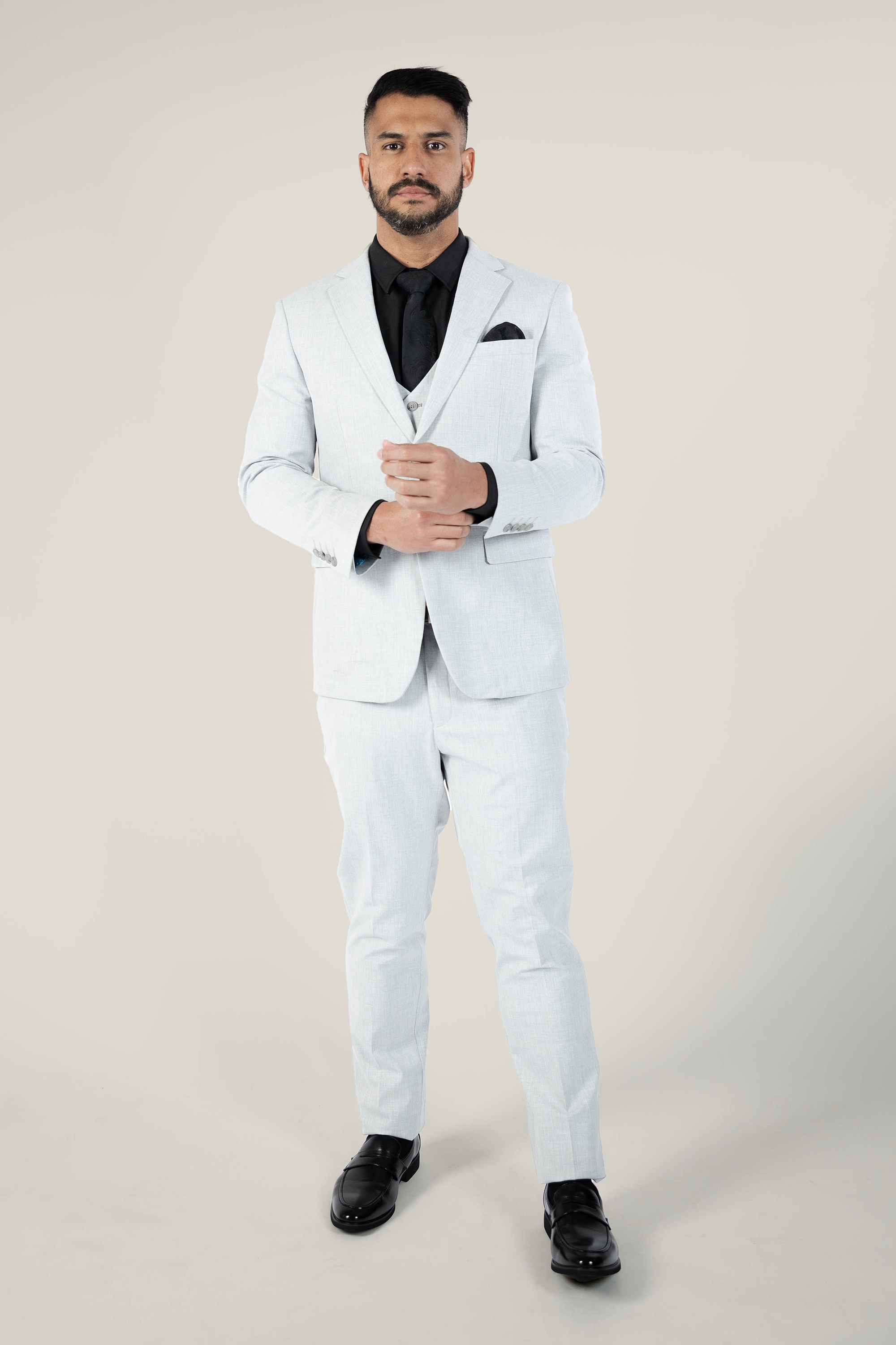 Premium Men's Stone Grey Suit - Slim Fit Business Formal Attire for Weddings, Interviews & Office Wear | Classic Tailored Blazer & Pants Set