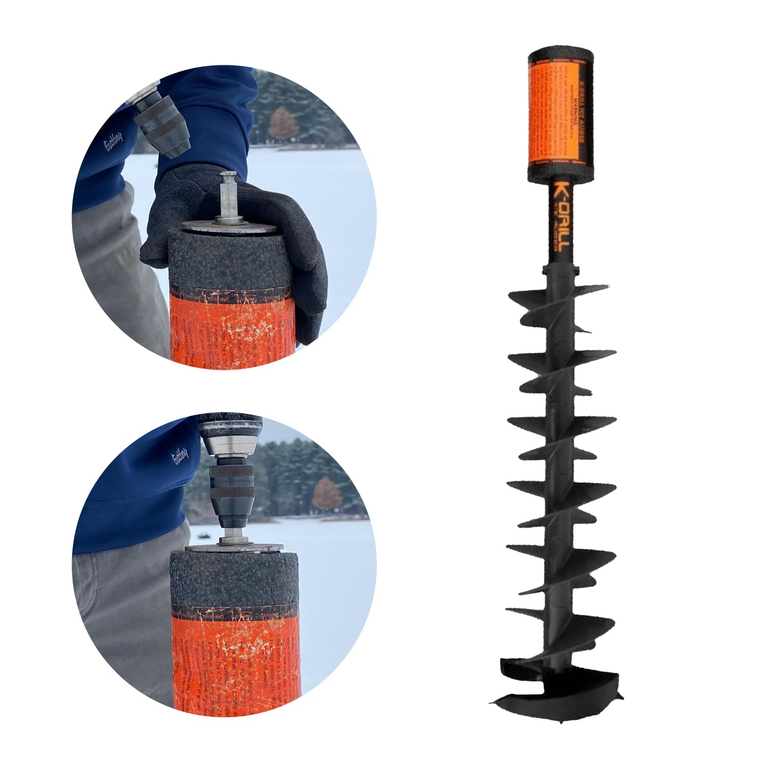 EZ Ice Auger Drill Adapter - Quick Connect for Pistol Bit, K-Drill & Lite-Flite - Electric & Cordless Drill Auger Attachment - Ice Fishing Gear for Easy Hole Drilling - Perfect for Winter Fishing & Outdoor Adventures