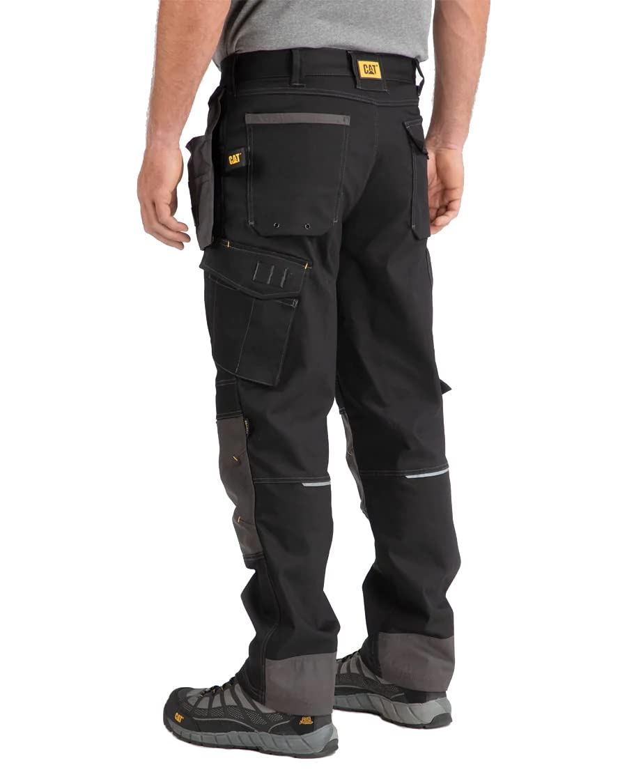 Caterpillar H2O Defender Water Resistant Work Pants for Men - Reinforced Knees, Bellowed Cargo Pockets & Tool Bags - Durable Construction for Outdoor Work, Construction & Heavy Duty Jobs