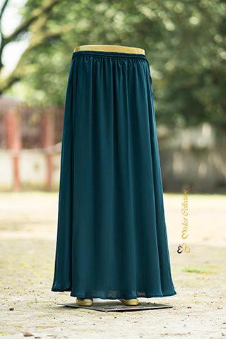 Elegant Long Teal Skirt for Women - Flowy Maxi Skirt for Casual & Formal Occasions - Perfect for Beach, Office, and Evening Events