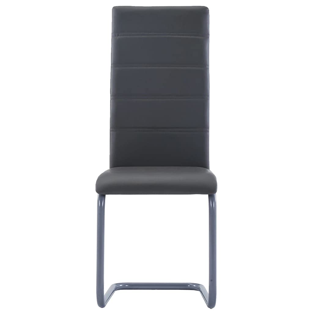 4 Pcs Urban Style Suede Leather Upholstered Dining Chairs - Modern Parson Chairs for Kitchen, Dining Room, Bedroom & Living Room - Gray Faux Leather Side Chairs | Perfect for Small Spaces, Apartments & Home Decor