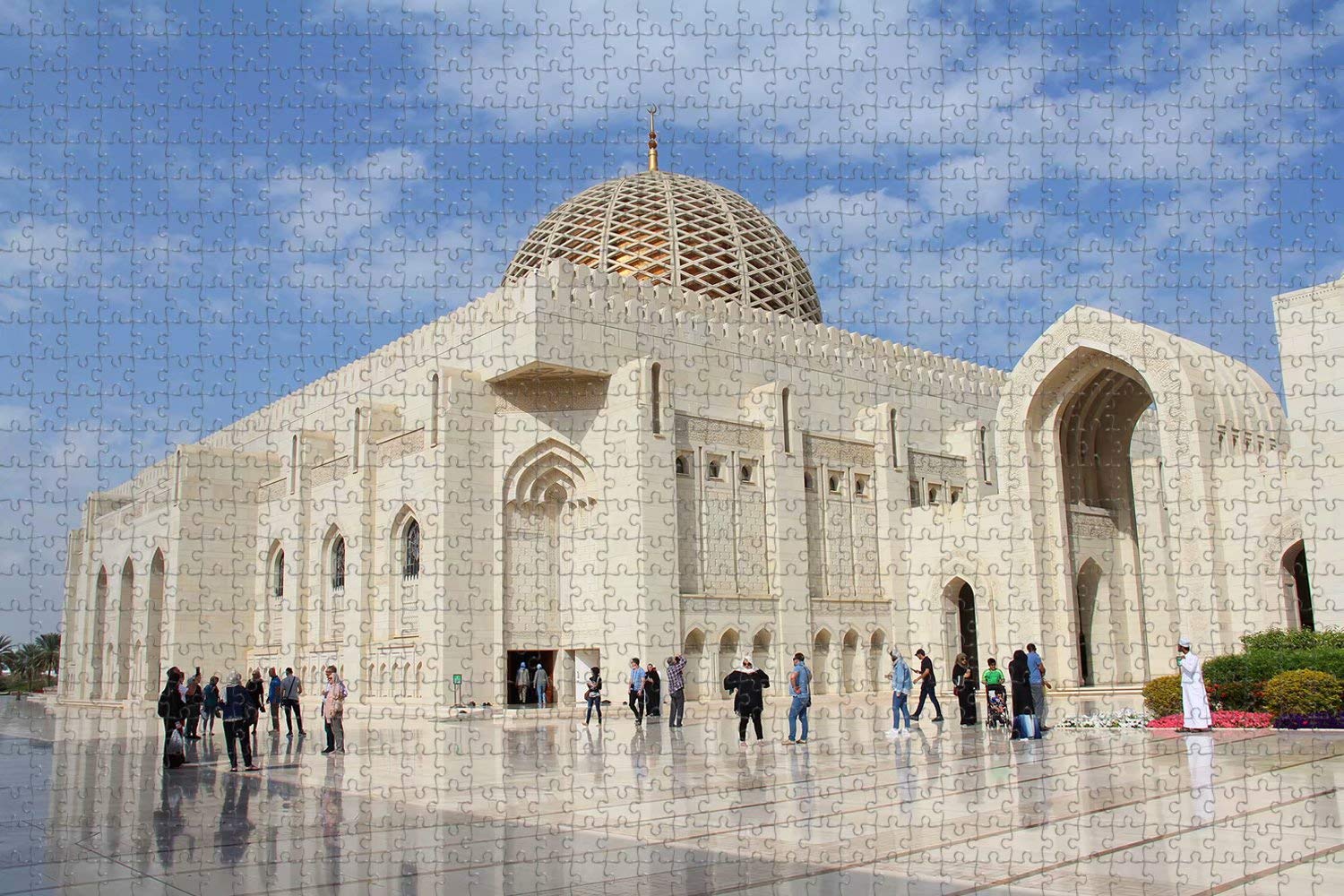 1000 Piece Jigsaw Puzzle for Adults - Sultan Qaboos Mosque in Salalah Oman - Challenging Travel Souvenir & Home Decor for Puzzle Enthusiasts | Perfect for Relaxation, Family Bonding and Educational Activities