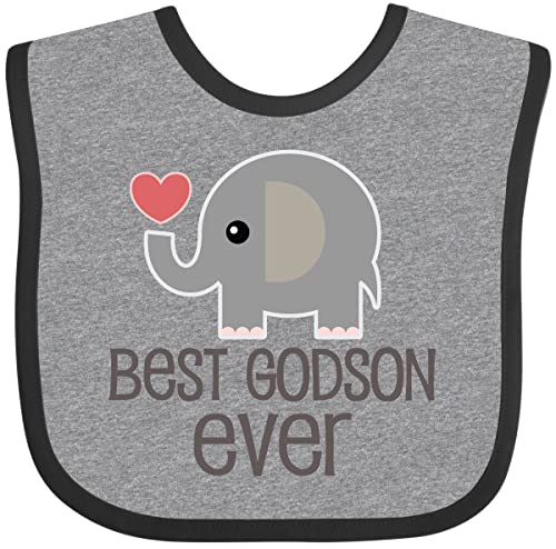Inktastic Best Godson Baby Boy Bib - Soft & Absorbent Cotton Bib for Infants, Perfect for Feeding, Drooling & Messy Meals - Ideal Baby Shower Gift & Newborn Essentials