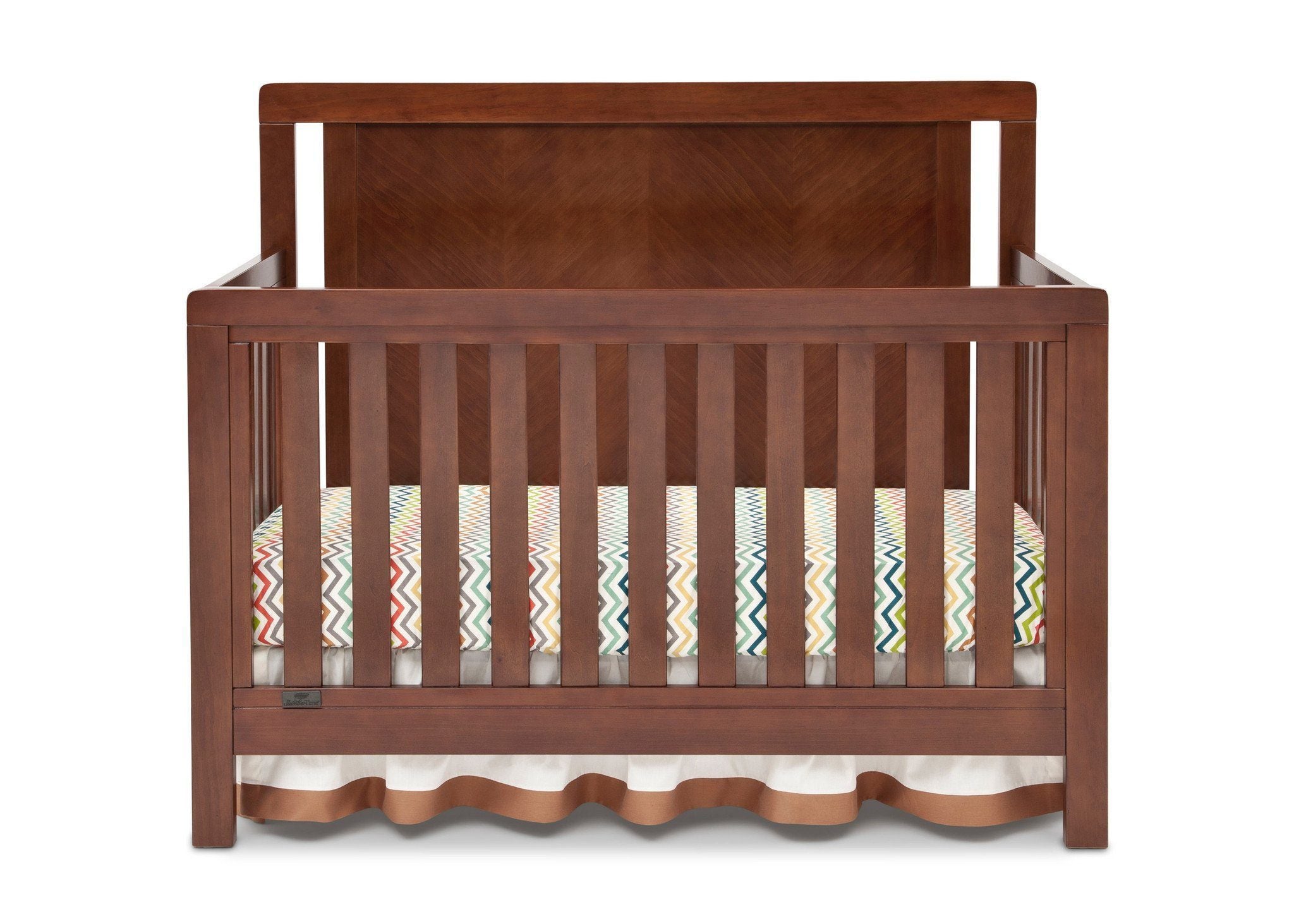 Chevron Crib 'N' More - Stylish Baby Crib with Storage for Nursery, Perfect for Newborns & Toddlers - Ideal for Small Spaces & Modern Nurseries