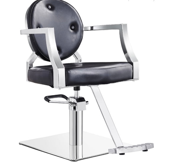 Regent Salon Chair - Professional Hydraulic Barber Styling Chair with Adjustable Height & Swivel Base for Hair Salons, Barbershops & Home Use