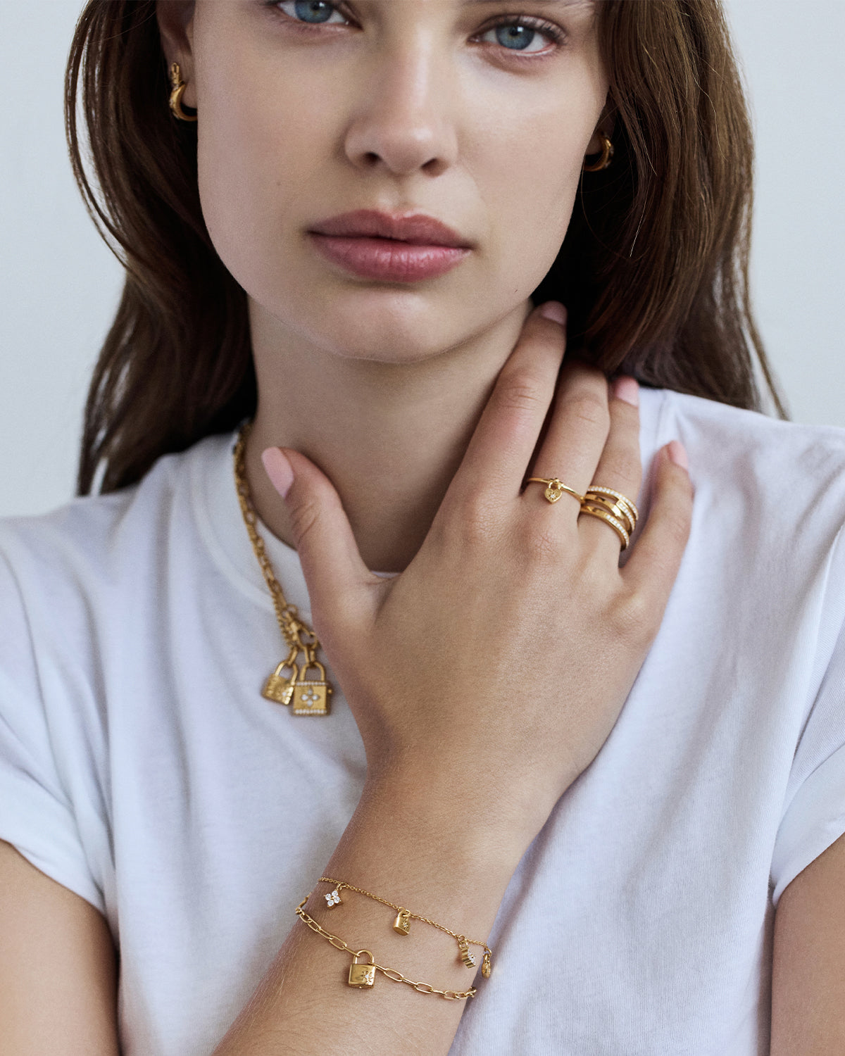 18K Gold Vermeil Love Unlocked Charm Bracelet for Women - Dainty Adjustable Heart Pendant Jewelry Gift for Her - Perfect for Valentine's Day, Anniversary & Romantic Occasions