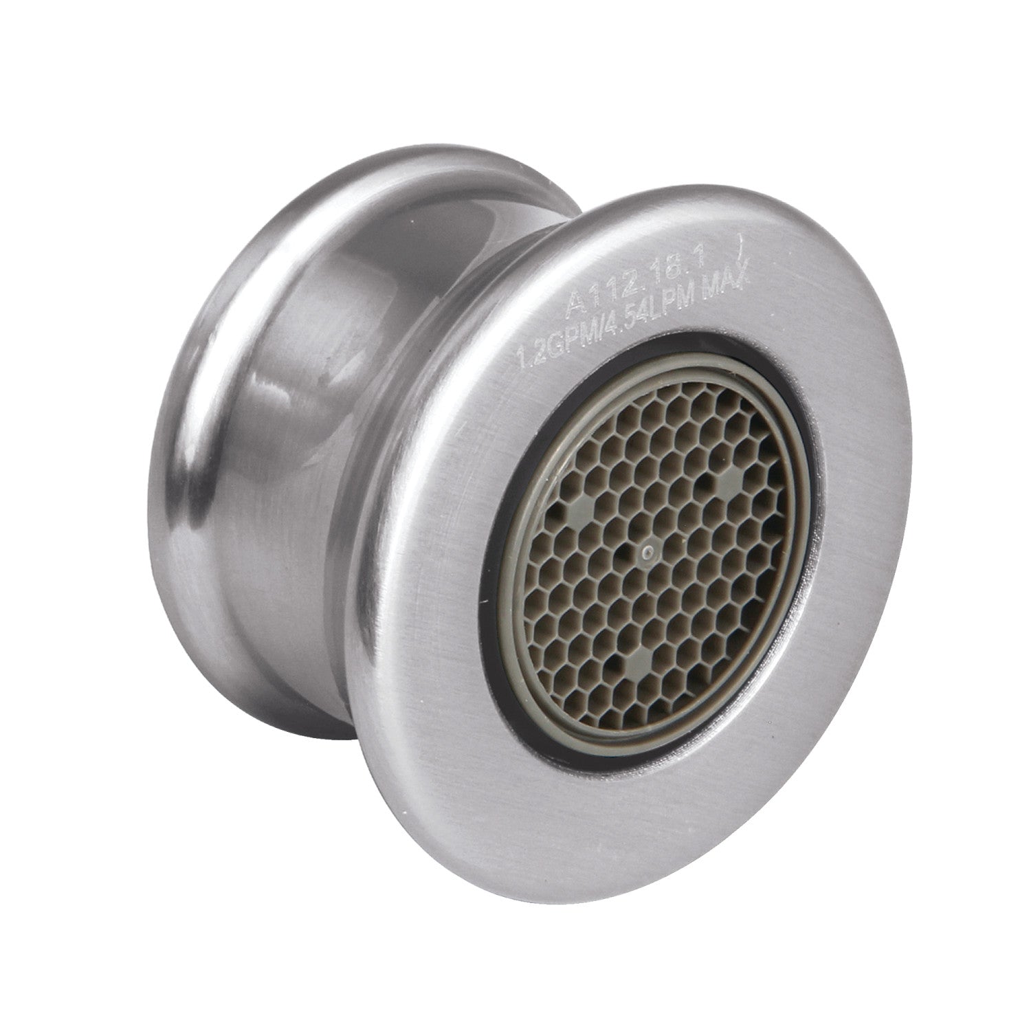 Cal Green G12LSSA5418 1.2 GPM Brushed Nickel Female Aerator - Water-Saving Bathroom & Kitchen Faucet Accessory for Eco-Friendly Homes