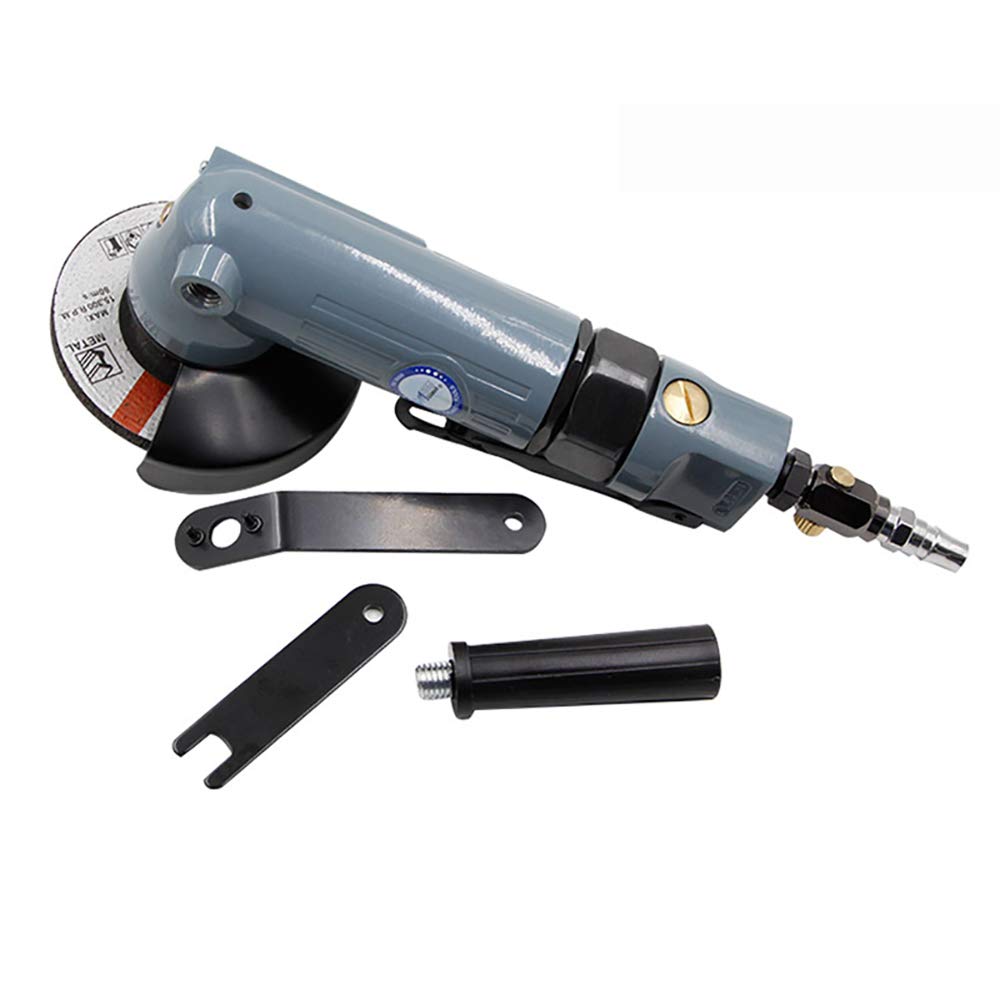 4 Inch BM-M4 Industrial Pneumatic Angle Grinder - 100MM Air Sanding Polishing Machine with 11000 RPM for Metal, Wood & Stone Cutting, Grinding & Polishing - Perfect for Construction, Automotive & DIY Projects