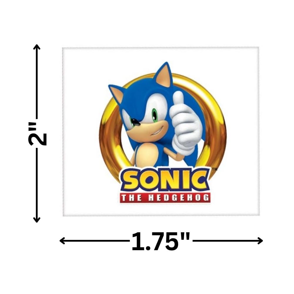 Vibrant Multicolor Sonic Temporary Tattoos - 2
