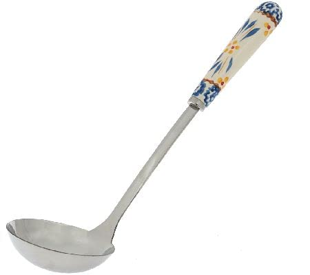 Temp-tations 4.5 Quart Old World Harvest Serving Bowl with Wire Stand & Ladle - Perfect for Punch, Soup, and Party Entertaining