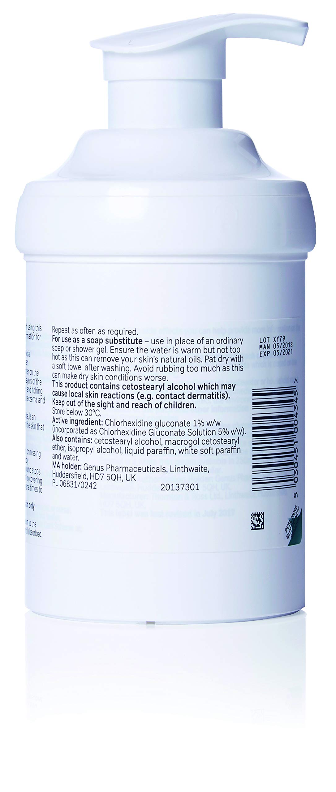 ECZMOL Moisturizing & Antimicrobial Emollient Cream - Gentle Soap Alternative for Dry Skin (0.25kg) | Ideal for Eczema, Psoriasis & Sensitive Skin Care