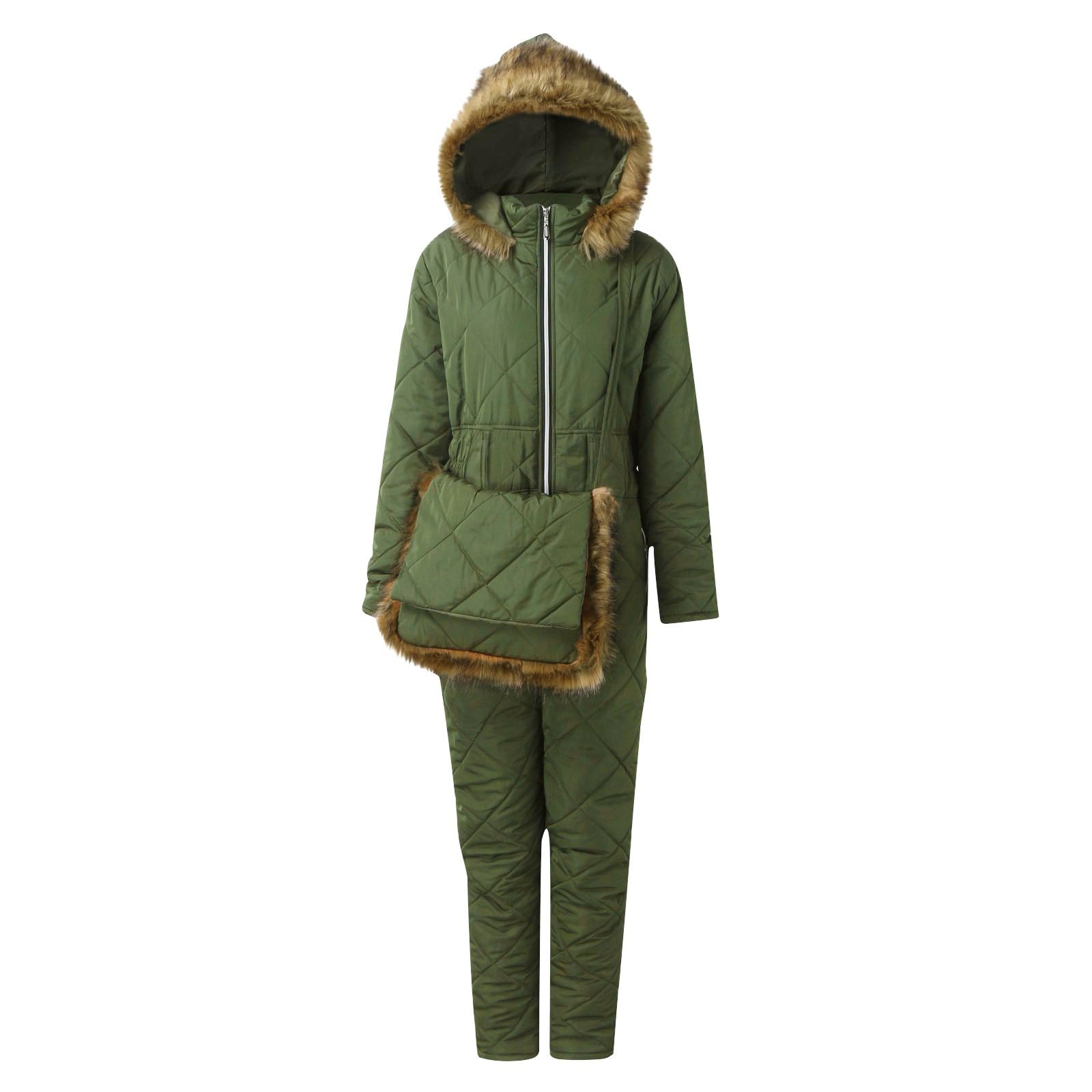 Women's Waterproof Ski Suit - Winter Snowboard Bibs with Hood & Long Sleeves for Outdoor Sports | Perfect for Skiing, Snowboarding & Cold Weather Adventures