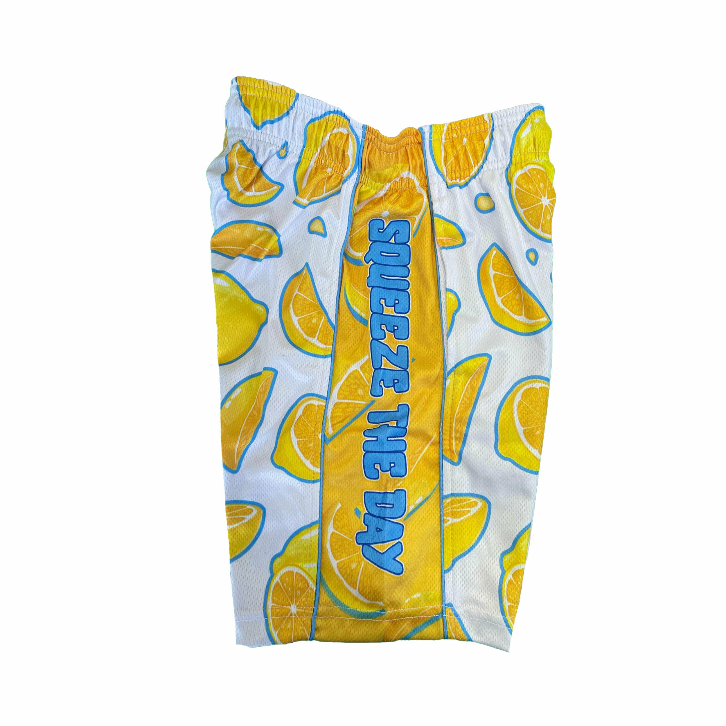 Premium Men's Lemon Squeeze Shorts - Lightweight & Quick-Dry Workout Shorts for Running, Gym & Summer Outdoor Activities
